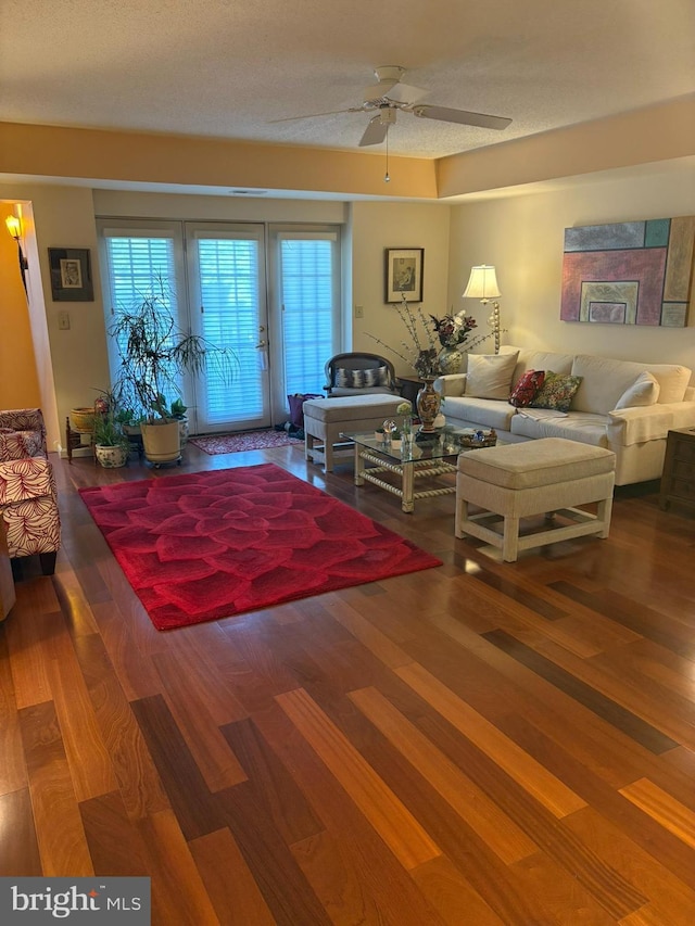 3108 Centennial Unit 310, Warminster, PA 18974 - living room with a ceiling fan and wood finished floors