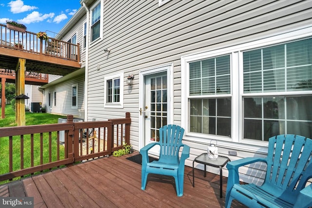 2325 Slater Hill Ln E Unit 39, York, PA 17406 - wooden deck with central air condition unit