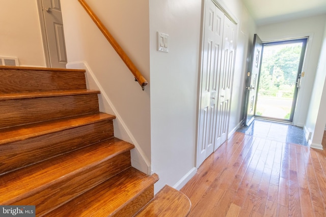 1545 Shoemaker Rd, Abington, PA 19001 - entrance foyer with stairs and light wood-type flooring