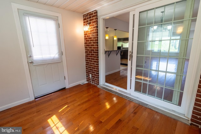 1545 Shoemaker Rd, Abington, PA 19001 - doorway to outside with wood finished floors and baseboards