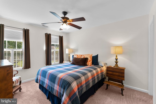 1412 Eagle Ridge Run, Bel Air, MD 21014 - bedroom with carpet flooring, baseboards, and a ceiling fan
