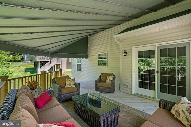 1412 Eagle Ridge Run, Bel Air, MD 21014 - deck featuring an outdoor hangout area
