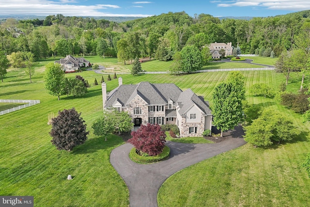 2 Autumn Meadow Ln, Malvern, PA 19355 - aerial view of property and surrounding area with a heavily wooded area