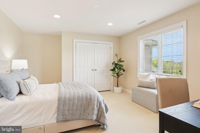 2 Autumn Meadow Ln, Malvern, PA 19355 - carpeted bedroom featuring a closet, recessed lighting, and baseboards