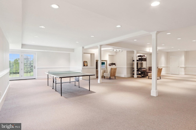2 Autumn Meadow Ln, Malvern, PA 19355 - game room featuring carpet, recessed lighting, and baseboards