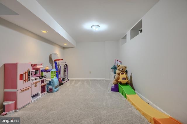 608 Budleigh Cir, Lutherville Timonium, MD 21093 - game room featuring carpet and recessed lighting