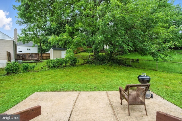 2816 Denley Pl, Silver Spring, MD 20906 - fenced backyard with a patio area and a storage unit