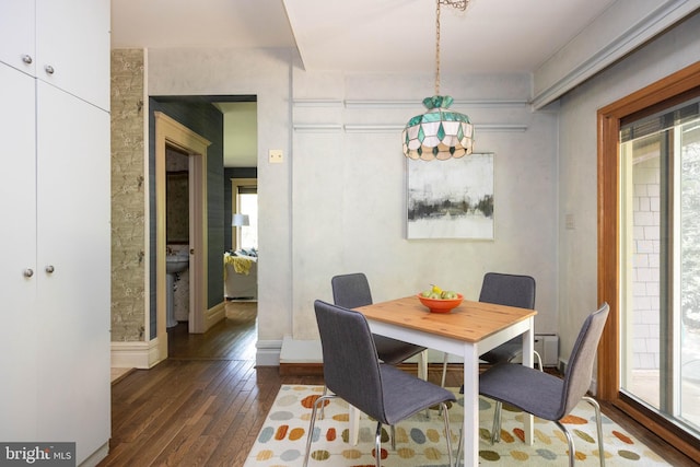 403 Club Rd, Baltimore, MD 21210 - dining room with hardwood / wood-style flooring and baseboards