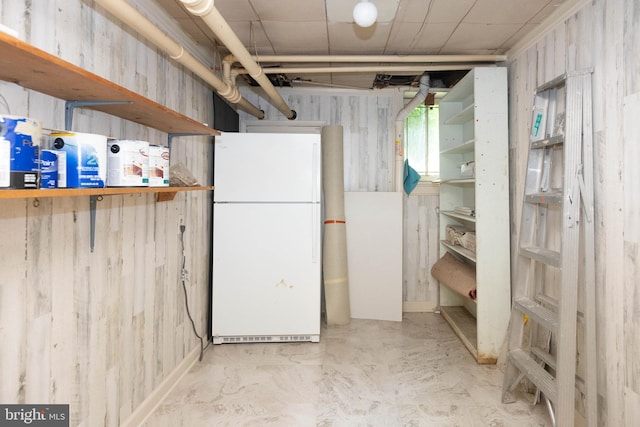 403 Club Rd, Baltimore, MD 21210 - unfinished basement featuring freestanding refrigerator