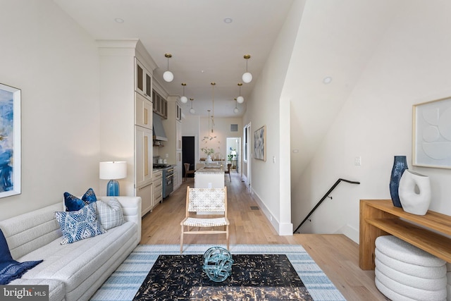 441 Q St NW Unit 2, Washington, DC 20001 - hall with an upstairs landing and light wood finished floors