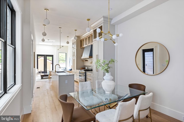441 Q St NW Unit 2, Washington, DC 20001 - dining space featuring light wood finished floors and baseboards