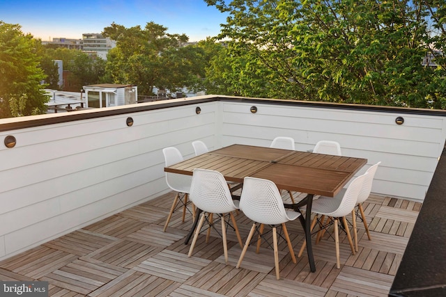 441 Q St NW Unit 2, Washington, DC 20001 - wooden terrace with outdoor dining area