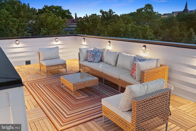 441 Q St NW Unit 2, Washington, DC 20001 - wooden deck with an outdoor living space