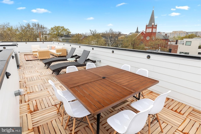 441 Q St NW Unit 2, Washington, DC 20001 - wooden terrace featuring outdoor dining space