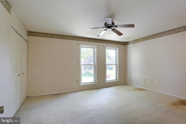6483 Heatherfield Way, Harrisburg, PA 17112 - empty room with light carpet, baseboards, and ceiling fan