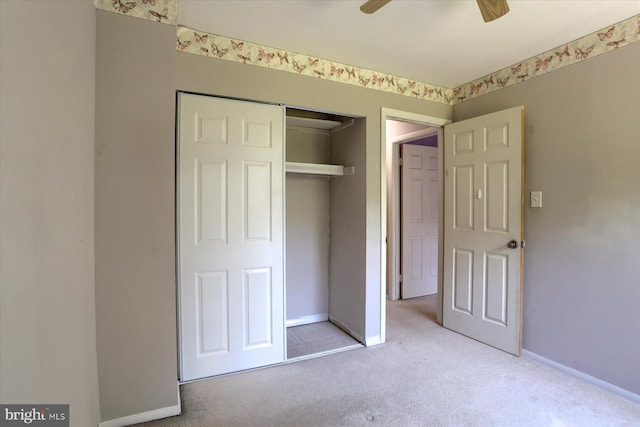 6483 Heatherfield Way, Harrisburg, PA 17112 - unfurnished bedroom featuring carpet, baseboards, a closet, and ceiling fan