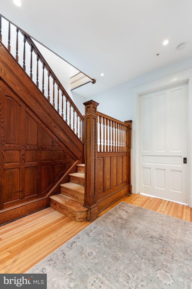 111 8th St SE, Washington, DC 20003 - stairs with wood-type flooring and recessed lighting