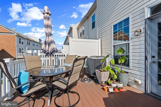 4500 Fait Ave, Baltimore, MD 21224 - wooden deck with outdoor dining area