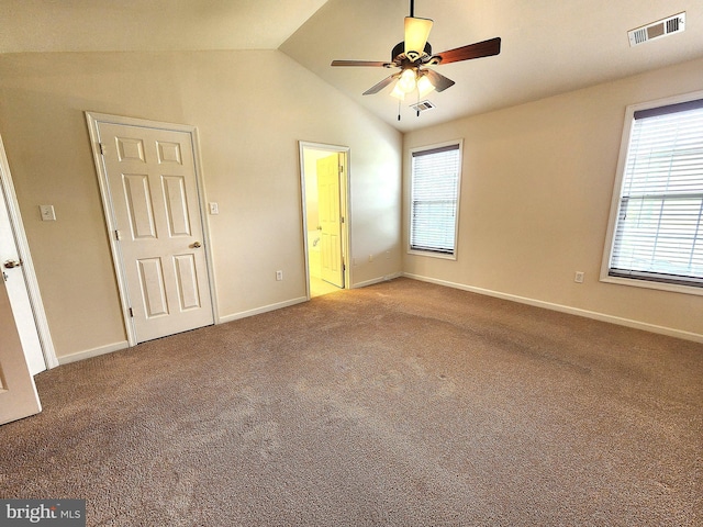 10361 Bridle Ct, Hagerstown, MD 21740 - unfurnished bedroom with multiple windows, lofted ceiling, carpet flooring, and baseboards