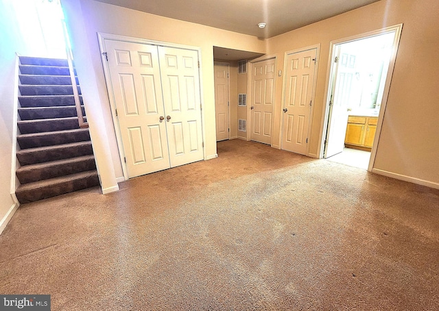 10361 Bridle Ct, Hagerstown, MD 21740 - unfurnished bedroom featuring baseboards, light colored carpet, and ensuite bath