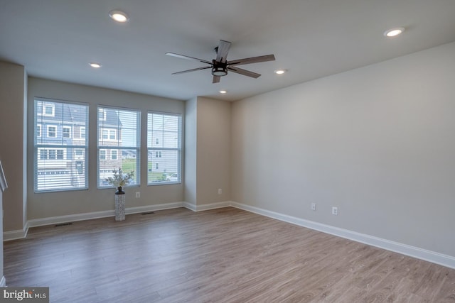 35141 Wright Way, Millsboro, DE 19966 - spare room with a ceiling fan, wood finished floors, recessed lighting, and baseboards