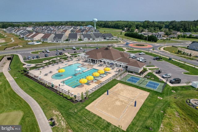35141 Wright Way, Millsboro, DE 19966 - aerial view of residential area featuring a pool