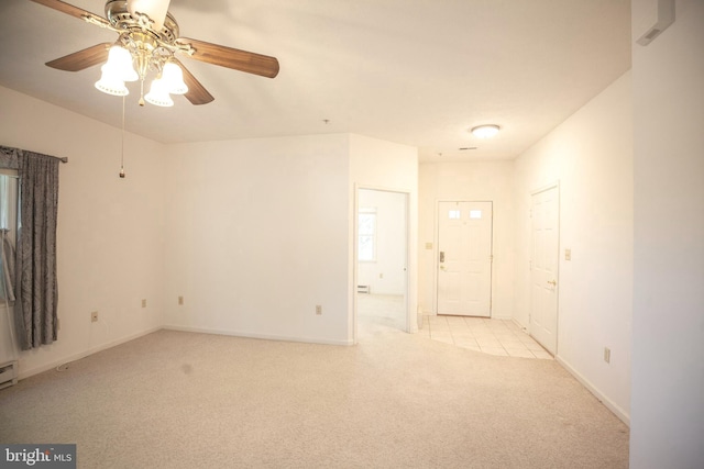 301 Sunbrook Ln Unit 89, Hagerstown, MD 21742 - unfurnished room with light carpet, ceiling fan, and baseboards