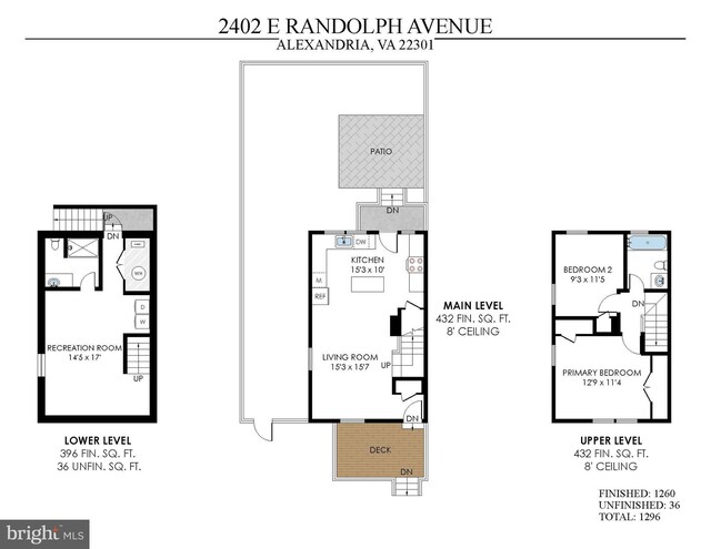 2402 E Randolph Ave, Alexandria, VA 22301 - home floor plan