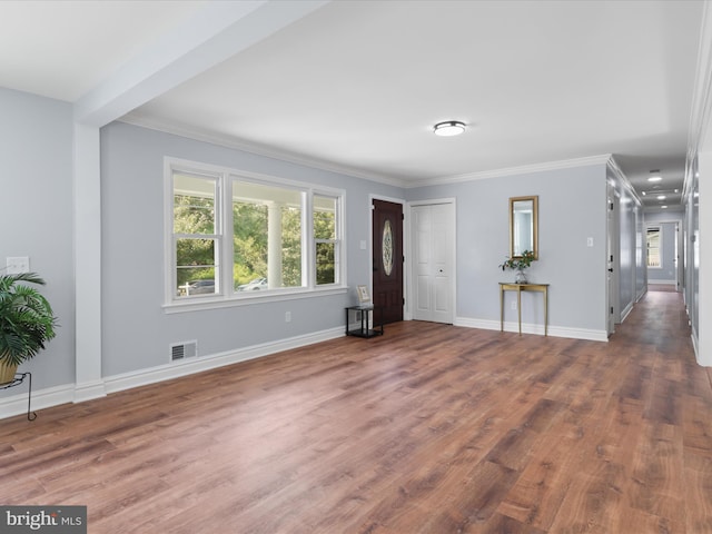 8211 Hocking Pl, Alexandria, VA 22309 - entryway featuring plenty of natural light, wood finished floors, ornamental molding, and baseboards