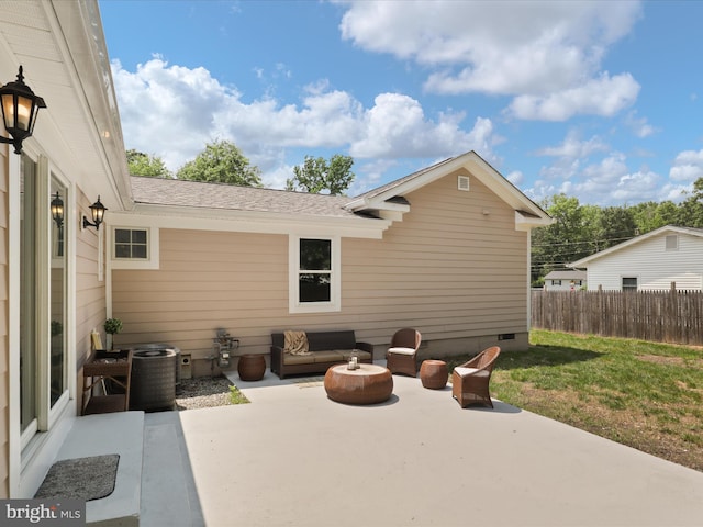 8211 Hocking Pl, Alexandria, VA 22309 - view of patio / terrace with an outdoor hangout area and cooling unit
