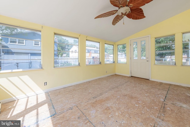 222 Nicholson Rd, Mount Ephraim, NJ 08059 - unfurnished sunroom with lofted ceiling, healthy amount of natural light, and baseboards