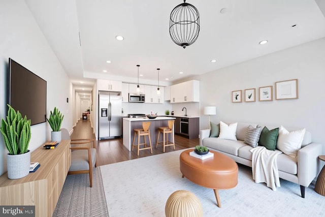 525 Kennedy St NW Unit 4, Washington, DC 20011 - living area featuring recessed lighting and dark wood-type flooring