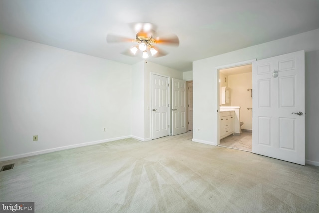 5932 Kimberly Anne Way, Alexandria, VA 22310 - unfurnished bedroom featuring baseboards, light colored carpet, and ensuite bathroom