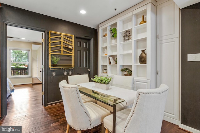 1519 Constitution NE Unit 101, Washington, DC 20002 - dining area with dark wood finished floors, recessed lighting, and baseboards