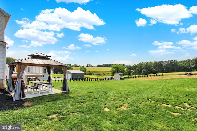 2536 Stoverstown Rd, Spring Grove, PA 17362 - view of grassy yard with a patio area, a gazebo, and a view of countryside