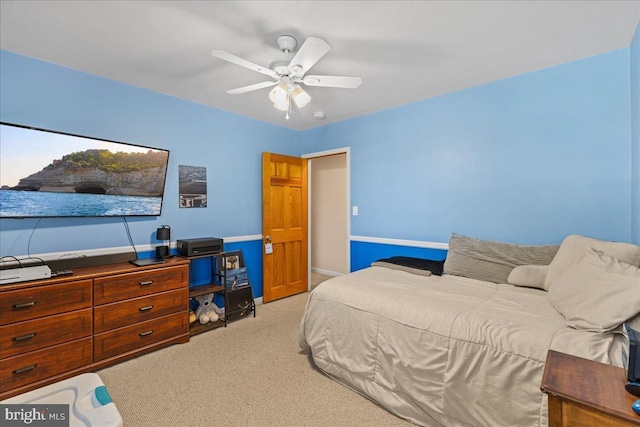 1609 Wills Pl, Vineland, NJ 08361 - bedroom featuring light carpet and a ceiling fan