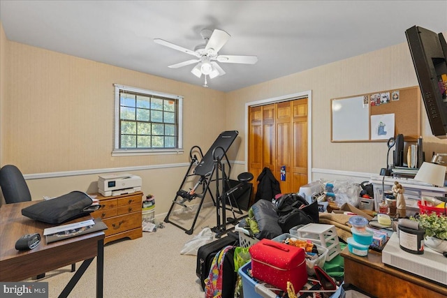 1609 Wills Pl, Vineland, NJ 08361 - carpeted office space with ceiling fan