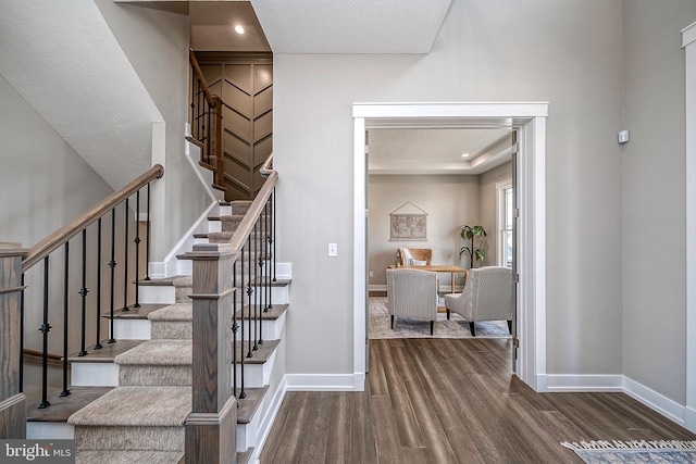 547 Webb Rd # Ad, Chadds Ford, PA 19317 - stairway featuring wood finished floors, baseboards, and recessed lighting