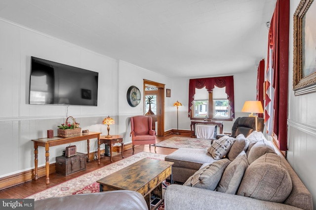 1749 Carrolls Tract Rd, Orrtanna, PA 17353 - living area featuring wood finished floors and ornamental molding