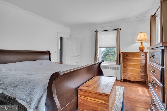 1749 Carrolls Tract Rd, Orrtanna, PA 17353 - bedroom featuring radiator, ornamental molding, and light wood-type flooring