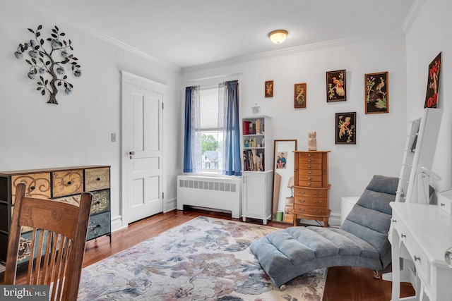 1749 Carrolls Tract Rd, Orrtanna, PA 17353 - bedroom with radiator, wood finished floors, ornamental molding, and baseboards