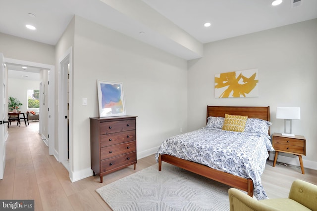 4019 9th St NE Unit 3, Washington, DC 20017 - bedroom with light wood-type flooring, recessed lighting, and baseboards