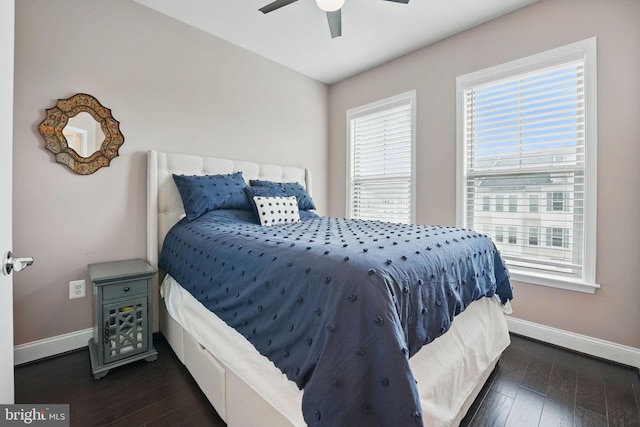 2069 Alder Ln, Dumfries, VA 22026 - bedroom with baseboards, wood finished floors, and a ceiling fan