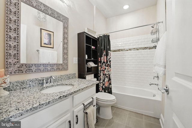 2069 Alder Ln, Dumfries, VA 22026 - full bath featuring toilet, shower / tub combo, tile patterned floors, and vanity