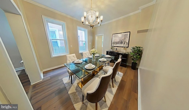 4019 N Marshall St, Philadelphia, PA 19140 - dining room featuring a chandelier, wood finished floors, and ornamental molding