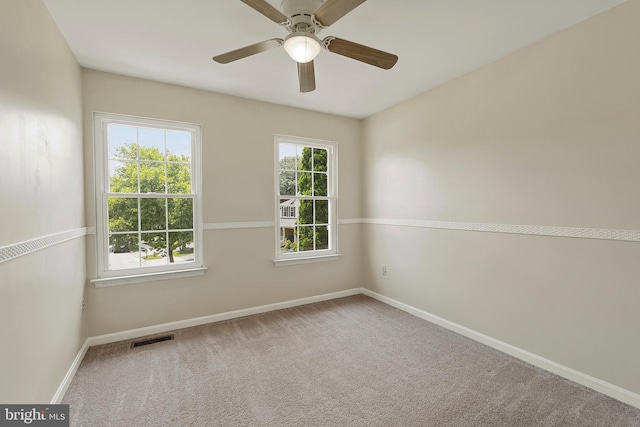 6814 Springshire Way, Greenbelt, MD 20770 - empty room featuring baseboards, carpet floors, and a ceiling fan