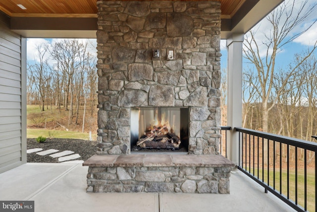 545 Webb Rd # Dd, Chadds Ford, PA 19317 - view of patio / terrace with an outdoor stone fireplace