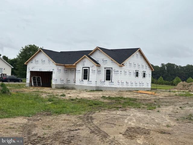 Wrights Rest Rd, Hurlock, MD 21643 - unfinished property with an attached garage