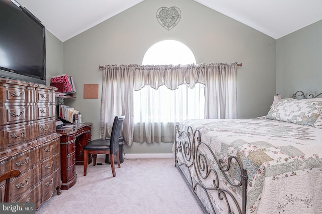 201 Morton, Rosenhayn, NJ 08352 - bedroom featuring lofted ceiling, light carpet, and baseboards