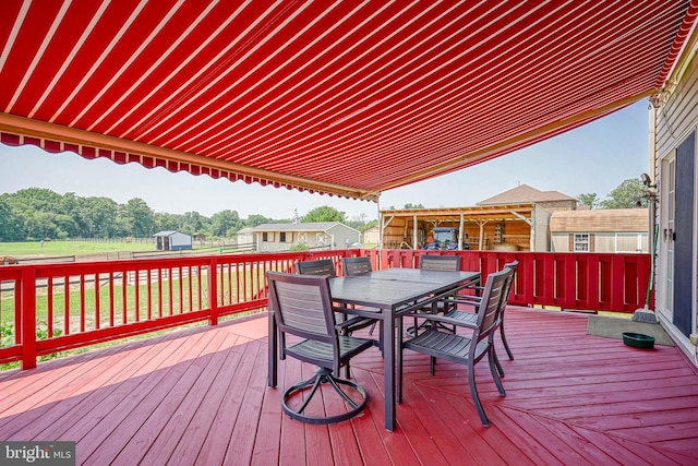 201 Morton, Rosenhayn, NJ 08352 - wooden deck with outdoor dining area